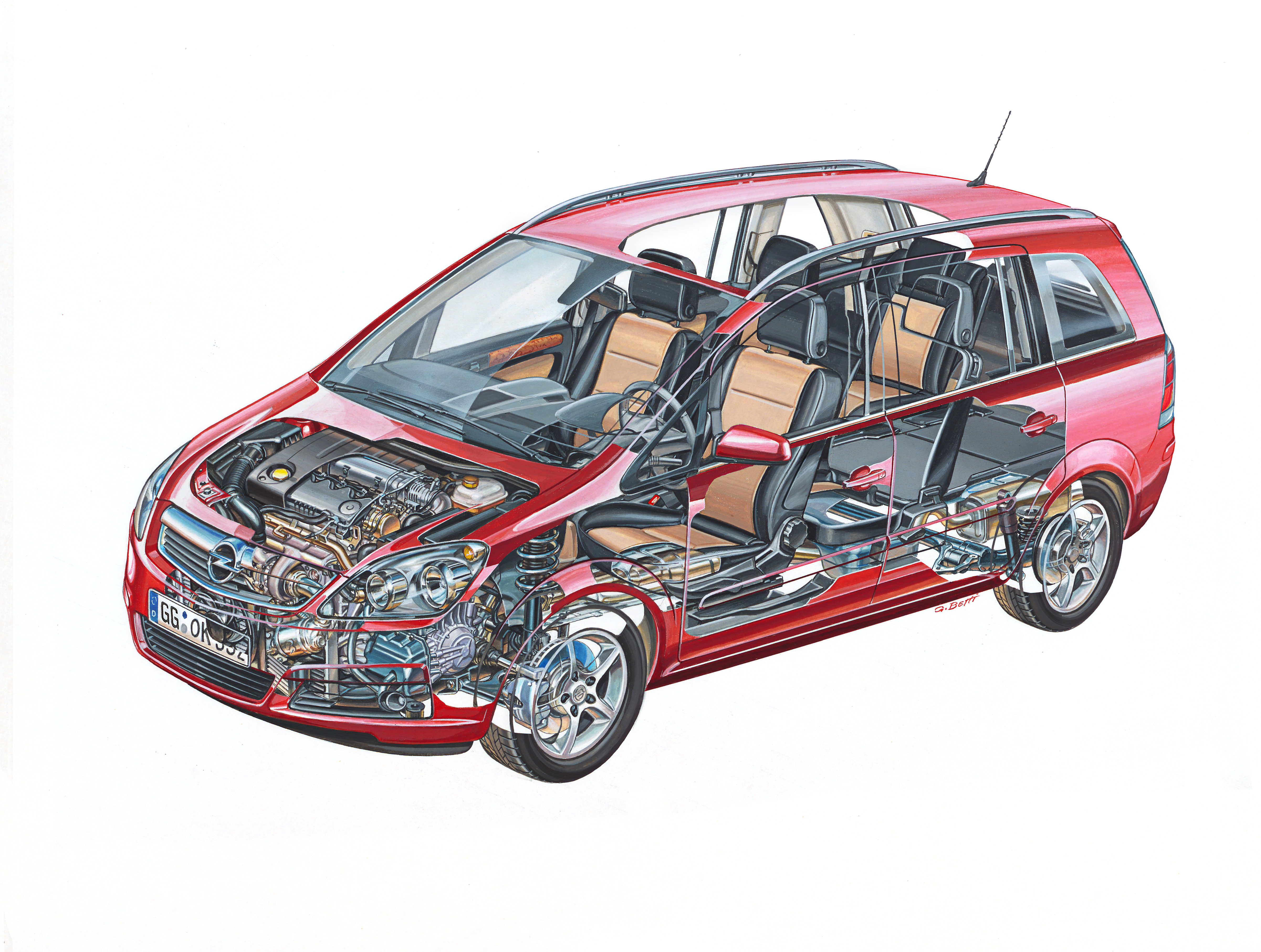 opel zafira b электросхема