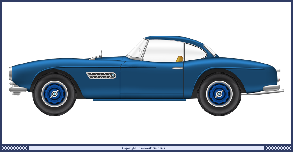 BMW 507 blue