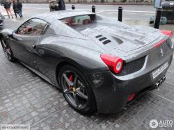 FERRARI 458 SPIDER silver