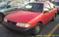 HYUNDAI EXCEL red