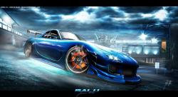 MAZDA RX-7 blue