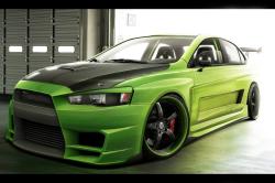 MITSUBISHI EVO green