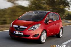 OPEL MERIVA red