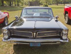 1963 Black Pontiac Bonneville Front View by mybaitshop