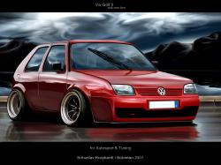 VOLKSWAGEN GOLF red